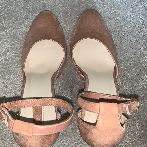 Forever 21 5” Heels Ankle Strap Chunky Pumps 8 - Picture 5 of 8